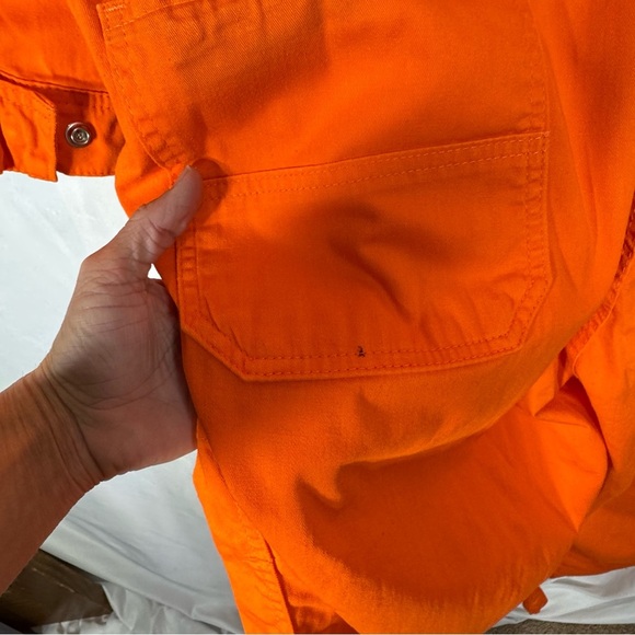 LAPCOFR Deluxe 7oz 100%Cotton CVFRD7OR Flame Resistant Orange Coveralls - Picture 5 of 7